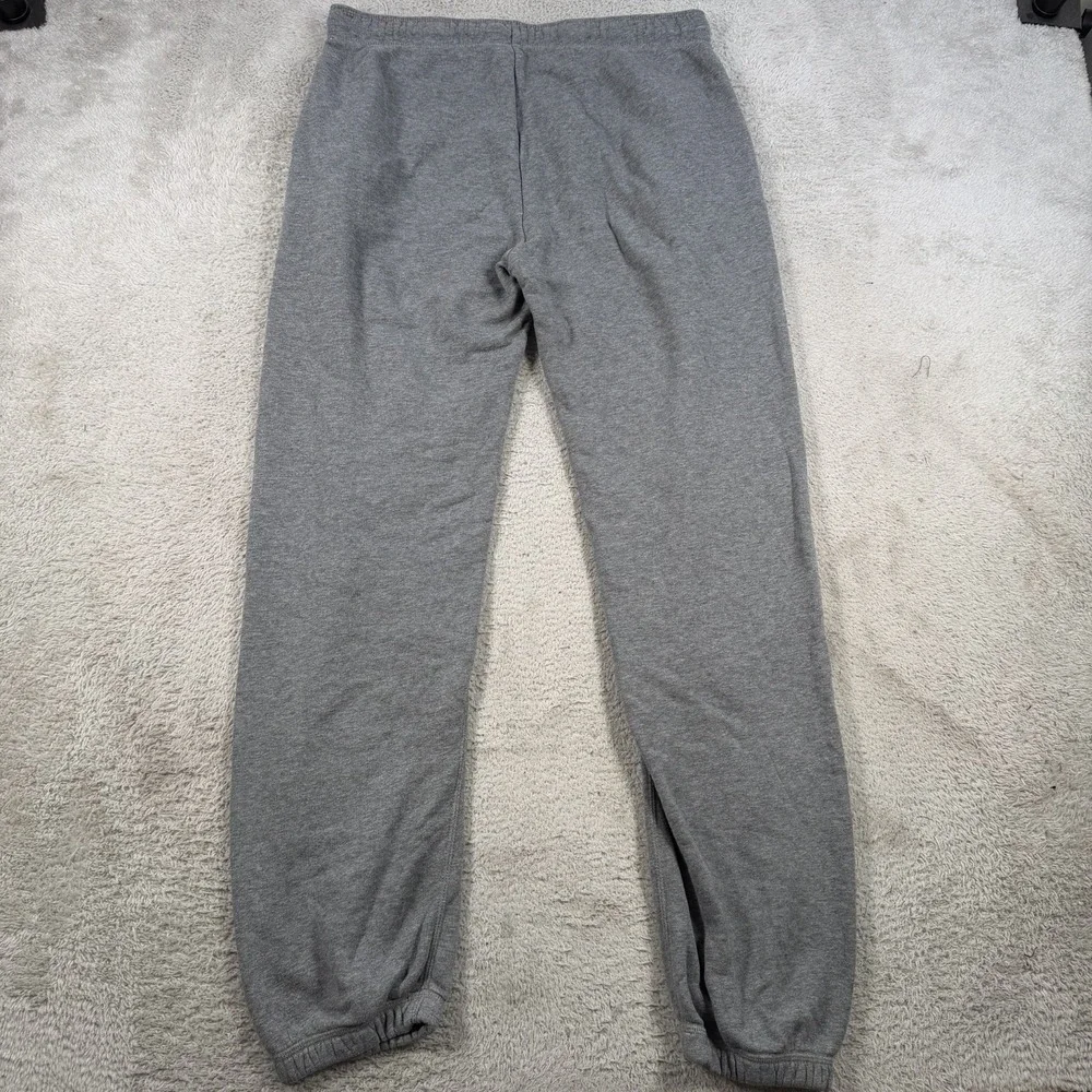 Nike Sweatpants Mens Medium Grey Fleece Swoosh Joggers Cuffed Gym Drawstring